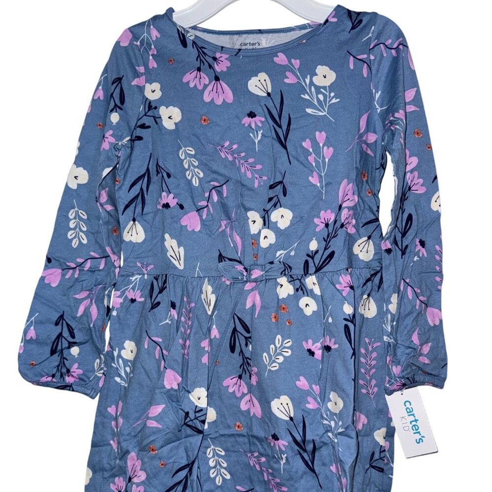 Carters Infant Floral Dress & Bloomer Set Blue Pink Size 5